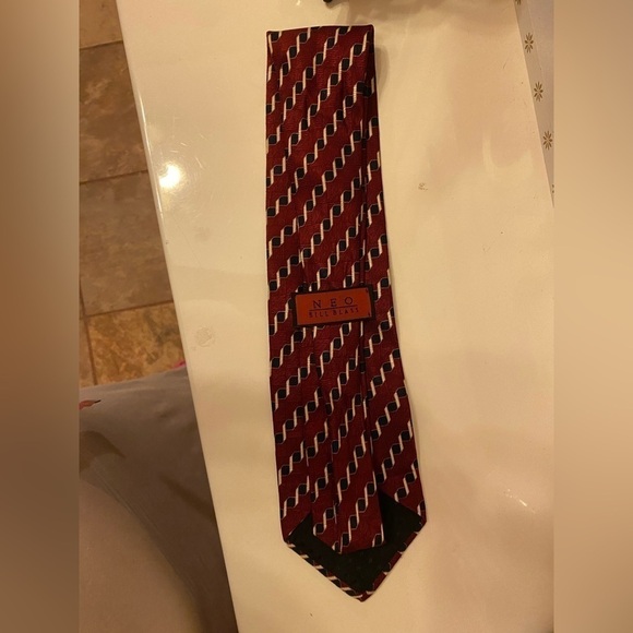 NEO BILL BLASS SILK MENS TIE - Picture 4 of 5